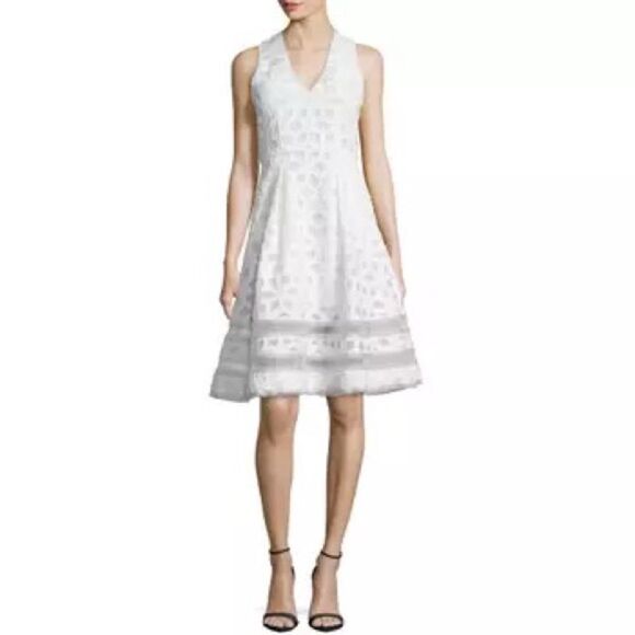 Jonathan Simkhai Midi White Dress Sleeveless Twill Size 2 - Picture 7 of 10